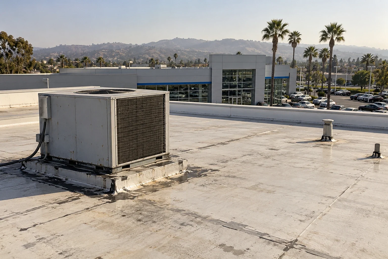 Auto Dealership Roofing in Fontana, CA Auto Dealership Roofing in Fontana, CA