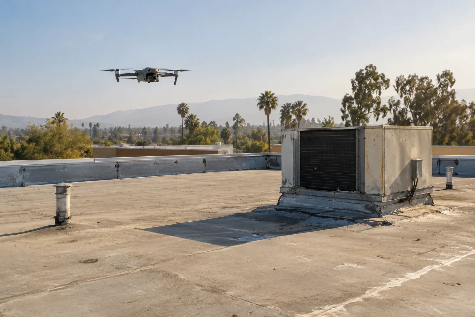 Drone Roof Inspection in Fontana, CA